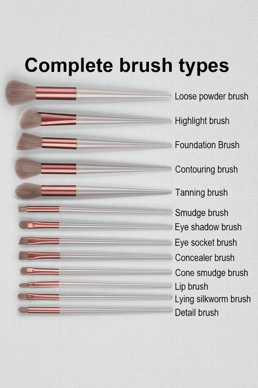 Complete Brush Types - Grey Background