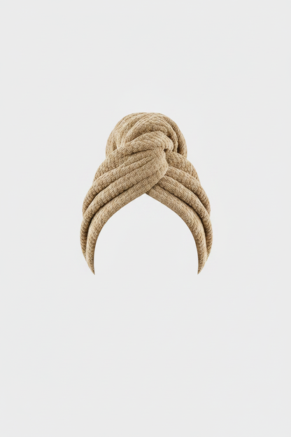 Khaki Hair Towel - Correct Color Front
