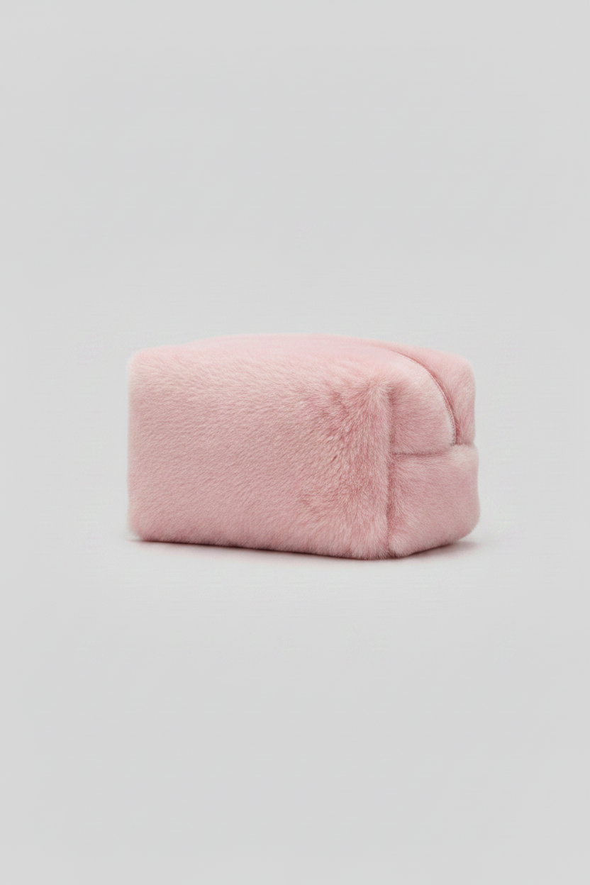 Pink Fluffy Bag - 3/4 Angle