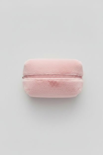 Pink Fluffy Bag - Top Down Angle